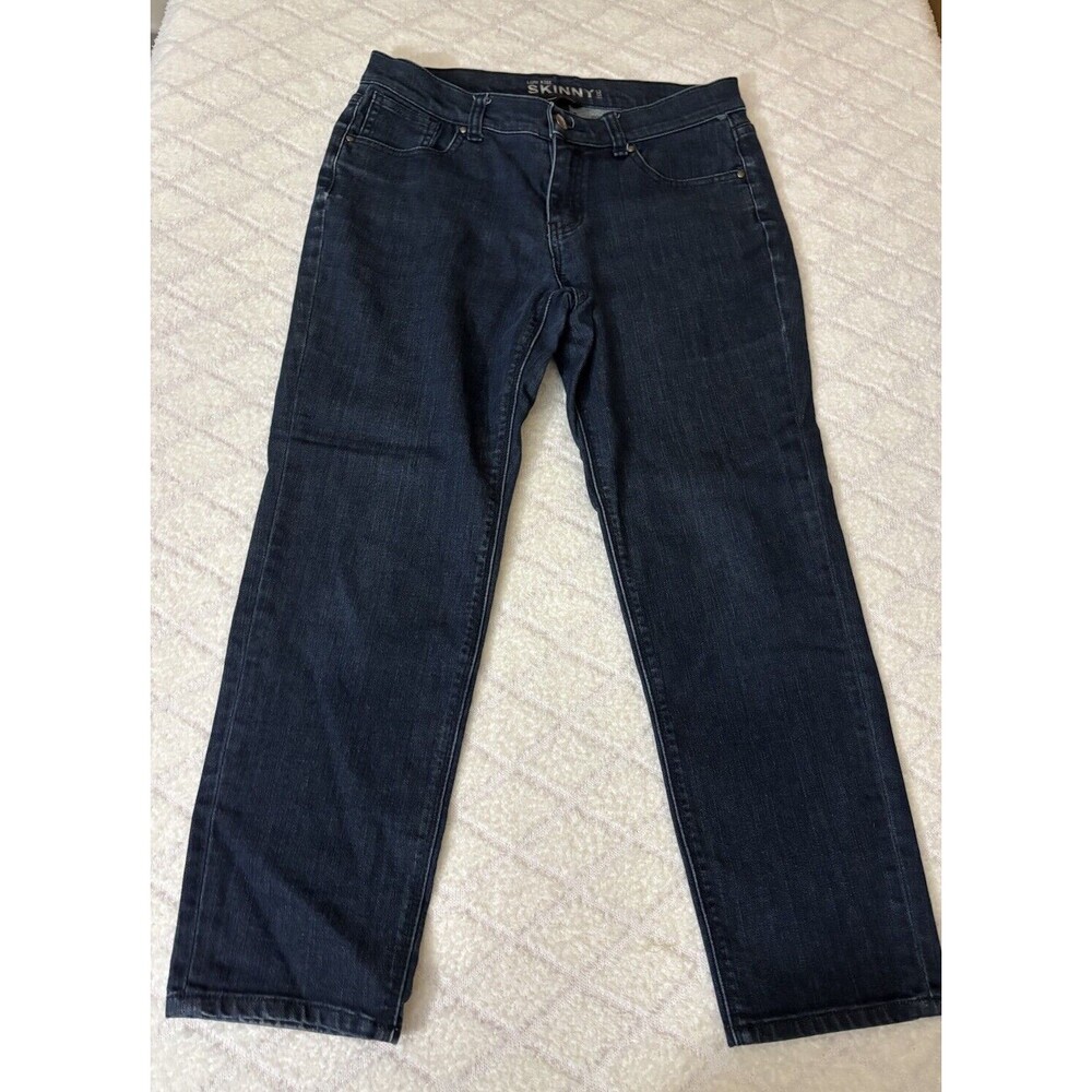 New York & Company Women’s Blue Denim Jeans Mid Rise Skinny Leg Size 6